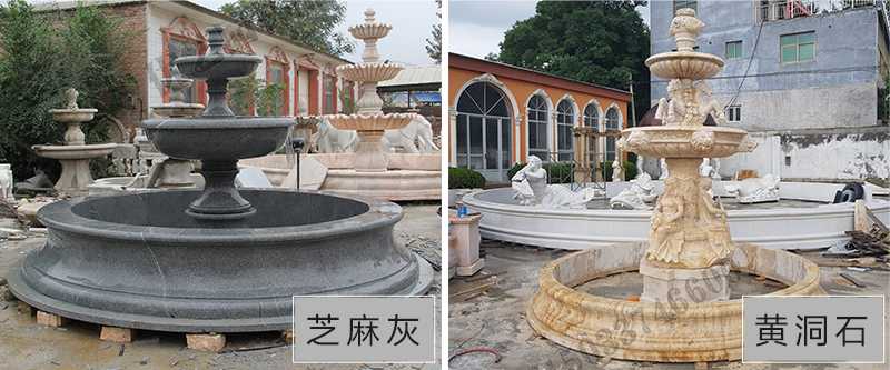 大理石景觀噴泉材質(zhì)，石雕噴泉工廠，定制大理石景觀噴泉