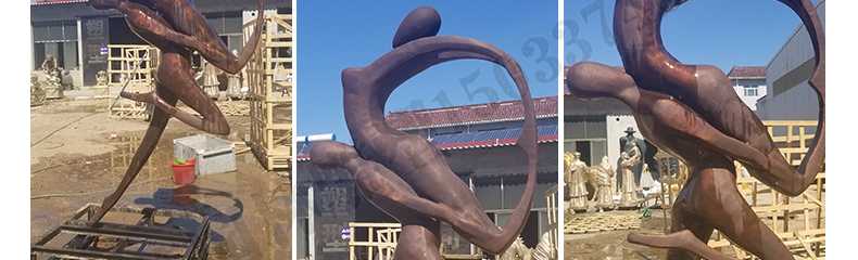 銅舞蹈人物雕塑，抽象男女人物雕塑，抽象跳舞人物銅雕塑