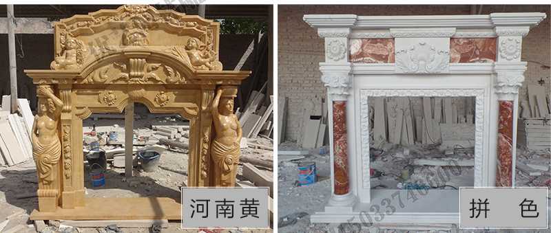 石雕壁爐架款式，定制石雕壁爐架，石雕壁爐架廠家
