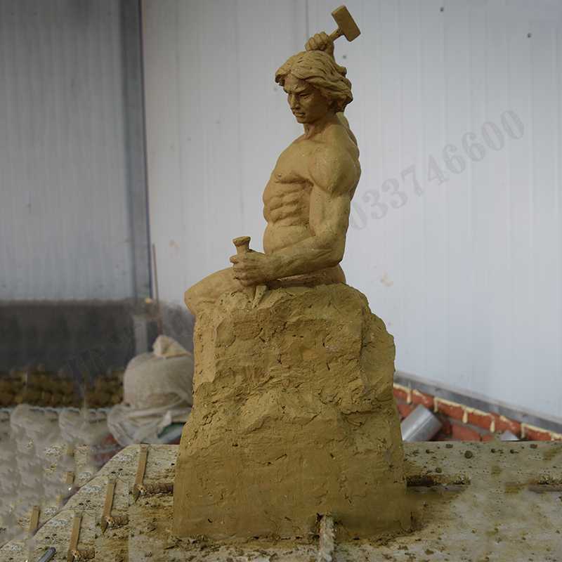 自我雕刻雕塑，自我雕刻擺件，雕刻自我