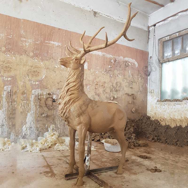 銅鹿模型，銅麋鹿雕塑，麋鹿模型，銅麋鹿泥模1.jpg